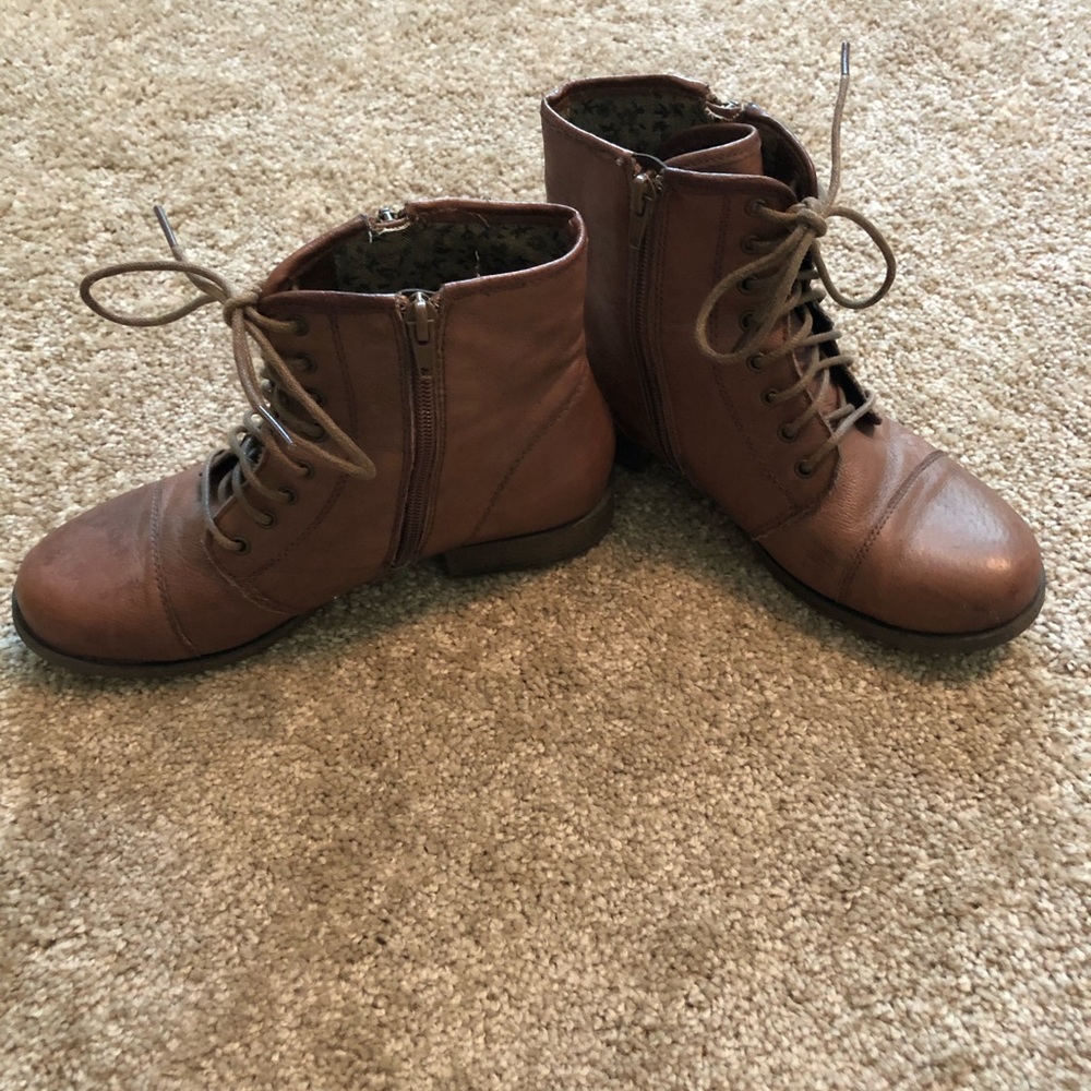 Cute brown combat style boot!